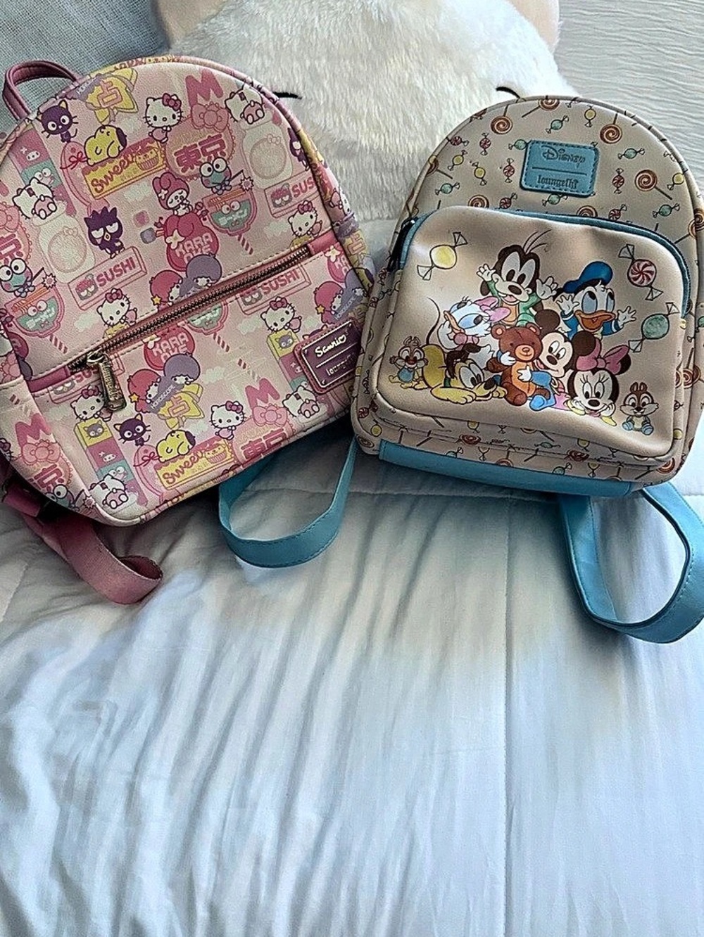 Loungefly Hello Kitty And Baby Disney Mini Backpack Bag Bundle